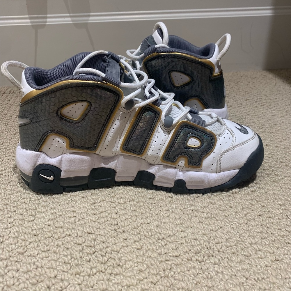 white anthracite snakeskin nike air more uptempos